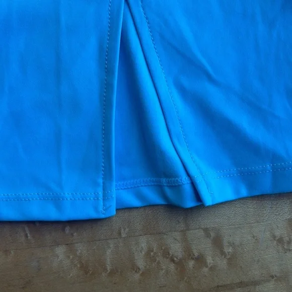 Blue Fit and Flare Long Sleeve V-Neck Dress for Cocktail - Picture 10 of 12